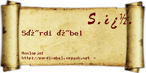 Sárdi Ábel névjegykártya