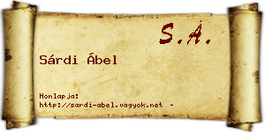 Sárdi Ábel névjegykártya