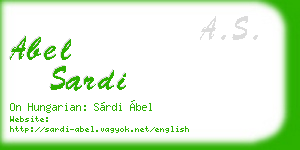 abel sardi business card