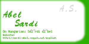 abel sardi business card